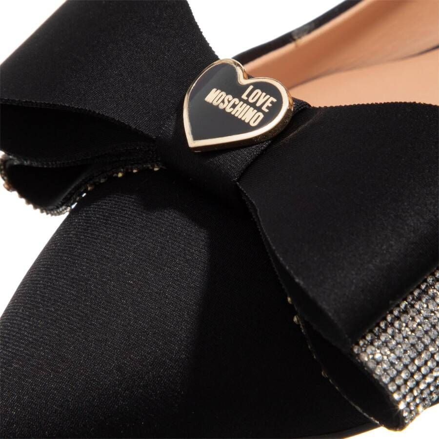 Love Moschino Loafers & ballerina schoenen Double Bow Ballerina in zwart