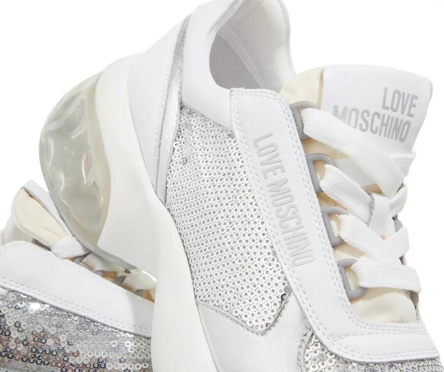 Love Moschino Sneakers Crystal Love Sneakers Donna in wit