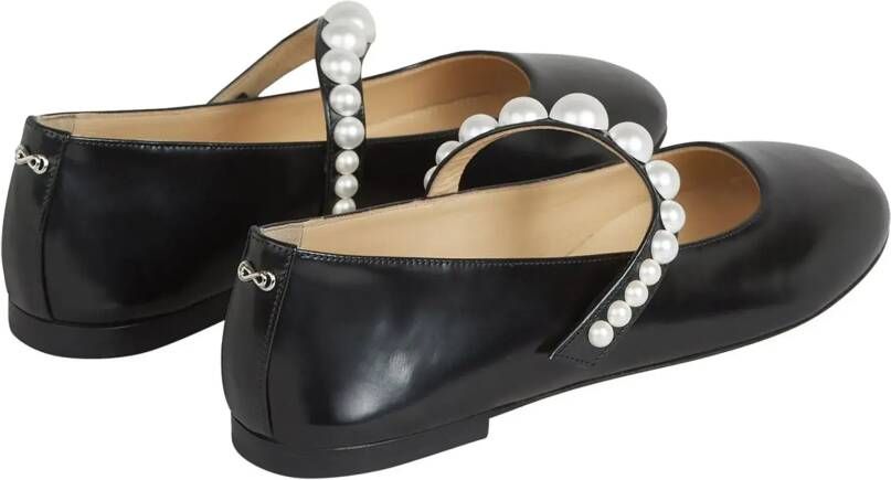 Mach&Mach Ballerinas Pearl Leather Ballerinas in zwart