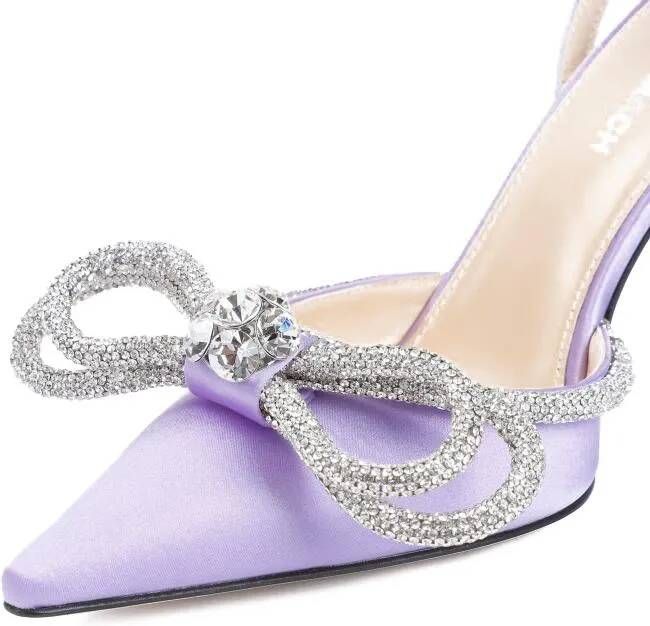 Mach&Mach Pumps & high heels Lavender Satin Double Bow High Heels Pumps in paars