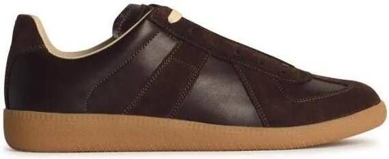 Maison Margiela Sneakers Replica' Brown Leather Sneakers in bruin