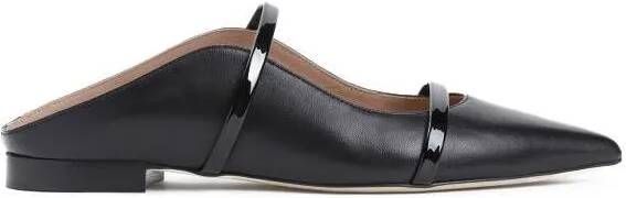 Malone Souliers Loafers Maureen Flat Black Nappa Leather Ballerinas in zwart