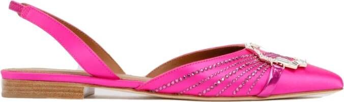 Malone Souliers Sandalen Fuchsia Satin Misha Flats in roze