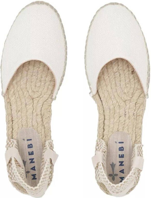 Manebi Espadrilles Flat Valenciana in wit