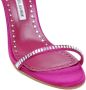 Manolo Blahnik Sandalen Pink Satin Crinastra Sandal 105 in roze - Thumbnail 1