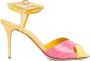 Manolo Blahnik Sandalen Yellow And Pink Mumbi Sandal in meerkleurig - Thumbnail 1