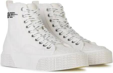 Marc Jacobs Low-Top Sneakers 'The High Top' White Tela Sneakers in wit