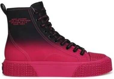 Marc Jacobs Low-Top Sneakers 'Hight Top' Black And Fuchsia Tela Sneakers in roze