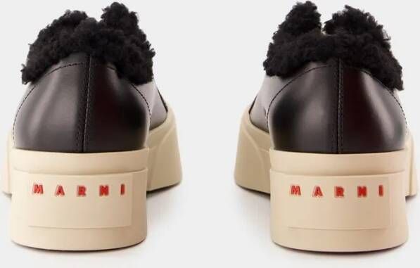 Marni Low-Top Sneakers Lace Pablo Sneakers Leather Black in zwart