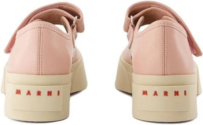 Marni Low-Top Sneakers Mary Jane Sneakers Leather Pink in roze