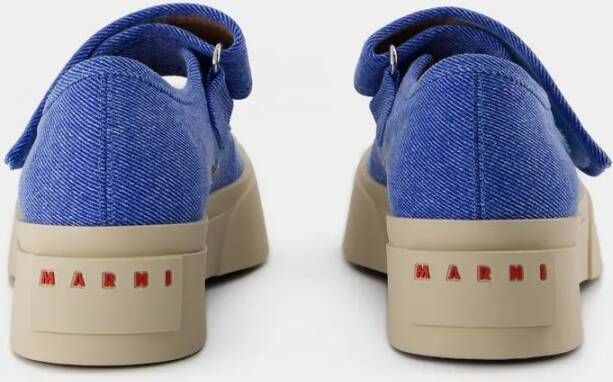 Marni Mary Jane Sneakers Cotton Blue in blauw