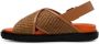 Marni Sandalen Brown Raffia Blend Fussbett Sandals in bruin - Thumbnail 1