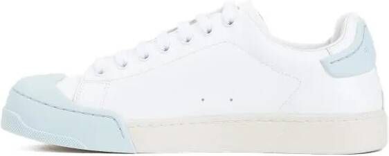 Marni Lage-top sneaker Dada Bumper White Light Blue Leather Sneakers in wit