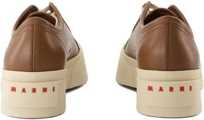 Marni Lage-top sneaker Laced Up Sneakers Leather Brown in bruin