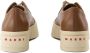 Marni Bruine Leren Sneakers met Contrasterende Details Brown Dames - Thumbnail 19