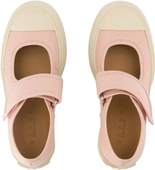 Marni Low-Top Sneakers Mary Jane Sneakers Leather Pink in roze