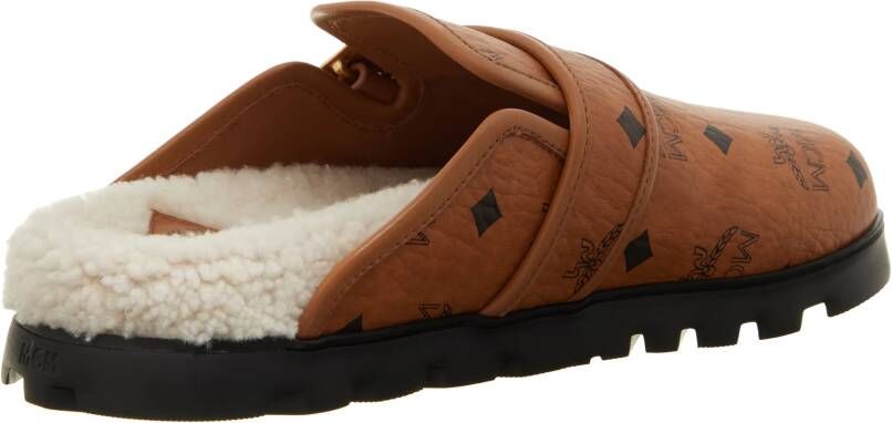 MCM Loafers U l Vst Flat Mules in cognac