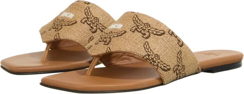 MCM Sandalen COL RFF EFFCT TXTL FLAT SANDALS in beige