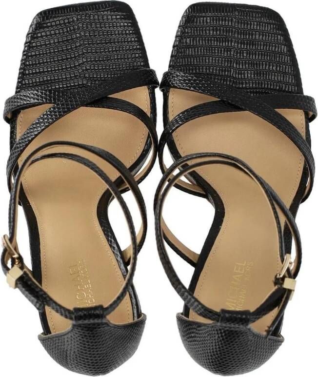 Michael Kors Sandalen CELIA STRAPPY SCHWARZE SANDALE MIT AB in zwart