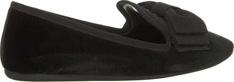 Miu Loafers Pantofole Velluto in zwart