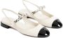 Miu Loafers White Ivory Goat Leather Ballerina in wit - Thumbnail 1