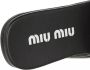 Miu Slippers & Mules Padded Flat Sandals Leather in zwart - Thumbnail 1