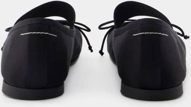 MM6 Maison Margiela Ballerinas Synthetic Black in zwart