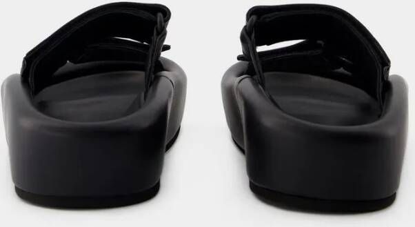 MM6 Maison Margiela Sandalen Sandals Leather Black in zwart