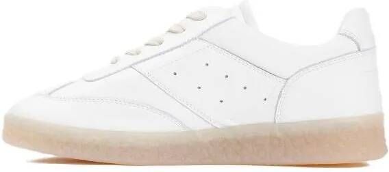 MM6 Maison Margiela Sneakers White Calf Leather Sneakers in wit