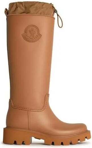 Moncler Boots & laarzen Kickstream' Brown Leather Blend Boots in bruin