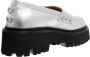 Moschino Loafers Snap Button in zilver - Thumbnail 1