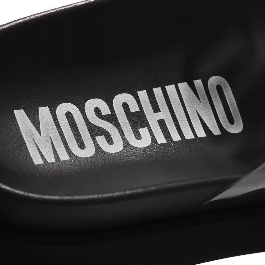 Moschino Slippers Sabotd Fussbet40 Nastro Pvc in zwart