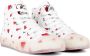 Moschino Witte Rode Heart Logo High-Top Sneakers White Dames - Thumbnail 2