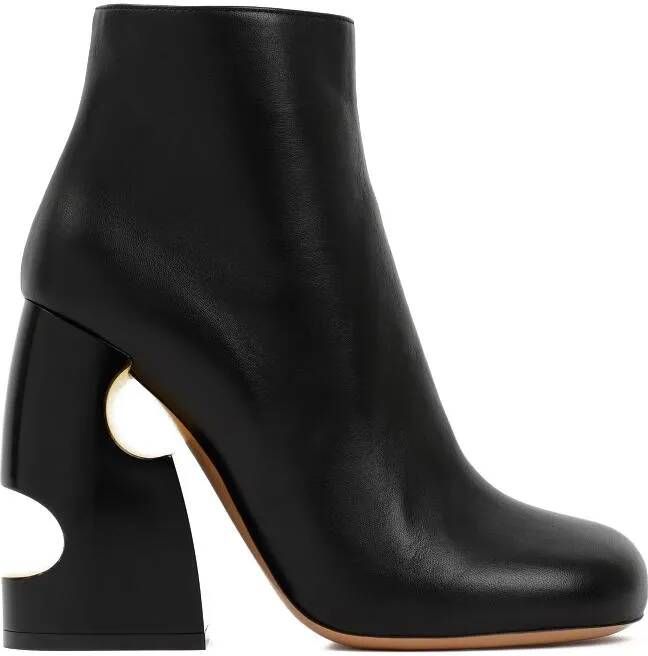 Off-White Boots Black Pop Bulky Nappa Ankle Boot in zwart