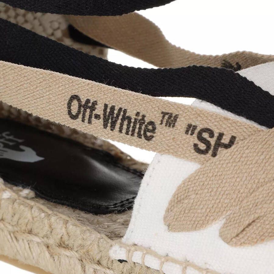 Off-White Espadrilles Logo Laces Flat Espadrillas in beige