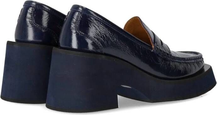 Paloma Barceló Loafers & ballerina schoenen PALOMA BARCELÓ ODELE MARINEBLAUER LOAFER MIT ABSAT in blauw