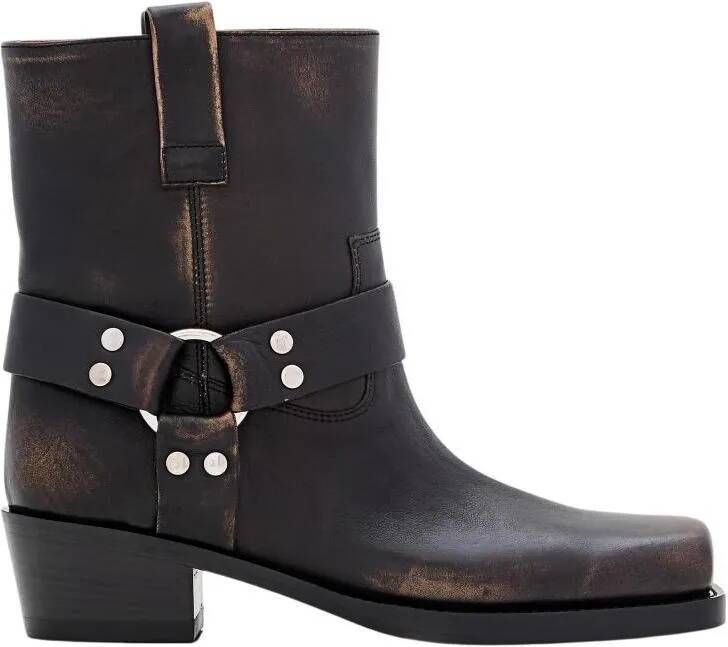 Paris Texas Boots 45Mm Roxy Brushed Leather Ankle Boots in zwart