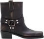 Paris Texas Boots 45Mm Roxy Brushed Leather Ankle Boots in zwart - Thumbnail 1