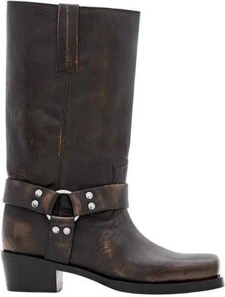 Paris Texas Boots Roxy Brushed Leather Boots in zwart