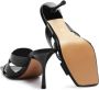 Pinko Zwarte leren slippers met Love Birds Black Dames - Thumbnail 2