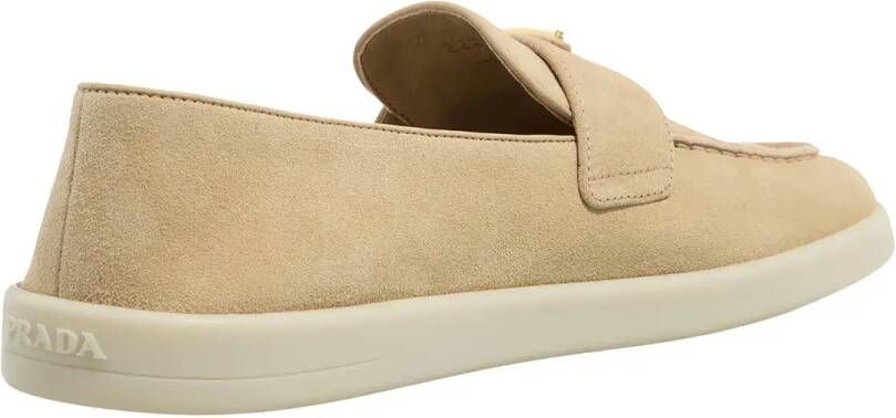 Prada Loafers Suede Logo Loafer in beige