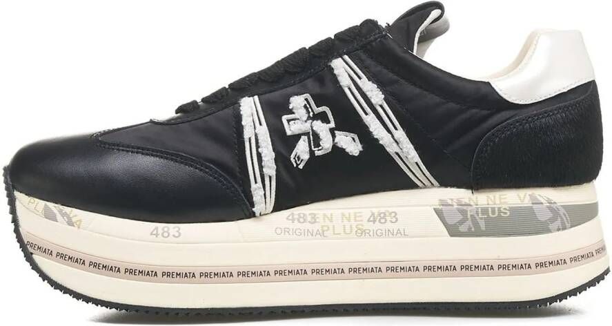 Premiata Low-Top Sneakers Platform sneakers 'Beth' in zwart