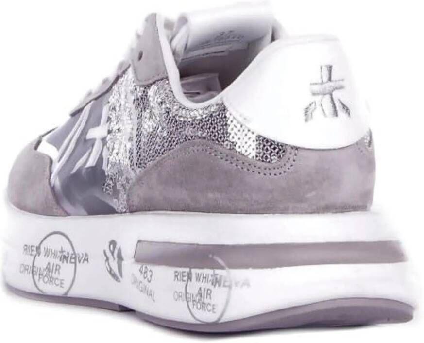 Premiata Low-Top Sneakers Silver in grijs