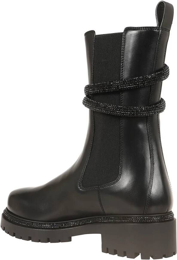 René Caovilla Boots Cleo Biker Boots in zwart