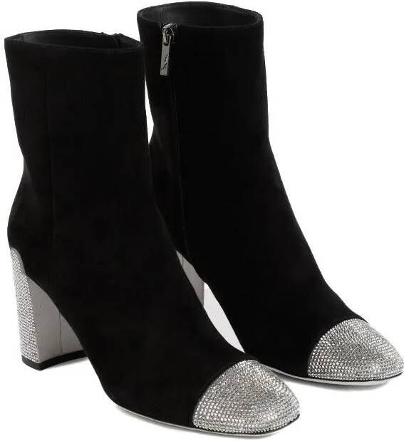 René Caovilla Boots Black Suede Boot in zwart