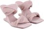 Rick Owens Sandalen Dusty Pink Suede Leather Cantilever 8 Twisted Sand in roze - Thumbnail 1