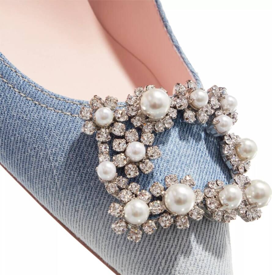 Roger Vivier Pumps & high heels Flower Strass Pearl Pumps In Denim in blauw