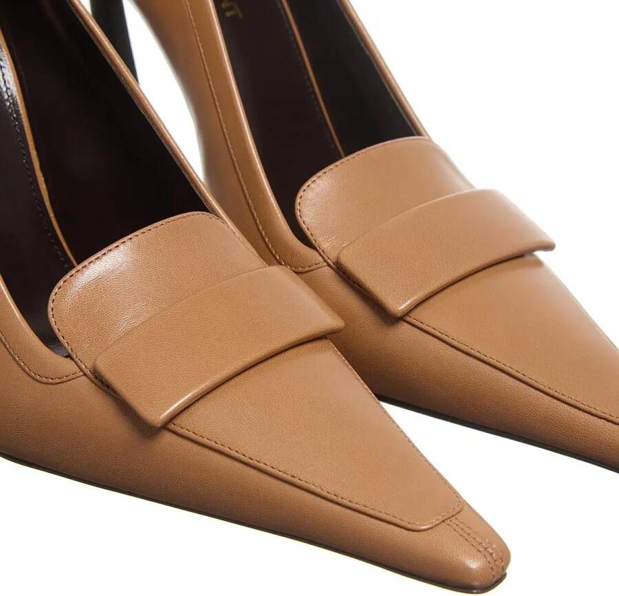 Saint Laurent Hoge hakken D'orsay Pumps in cognac