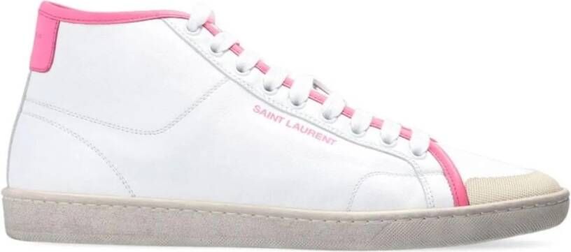 Saint Laurent Low-Top Sneakers Sl 39 Logo Mid-top Sneakers in wit