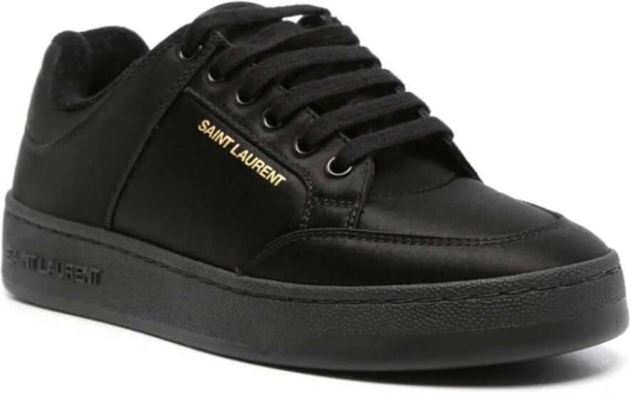 Saint Laurent Low-Top Sneakers Sl 61 Satin Court Low Sneakers in zwart